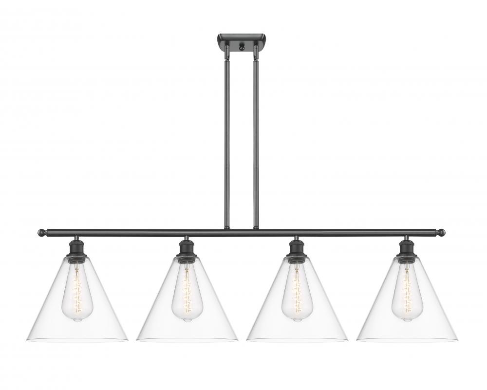 Berkshire - 4 Light - 50 inch - Matte Black - Stem hung - Island Light