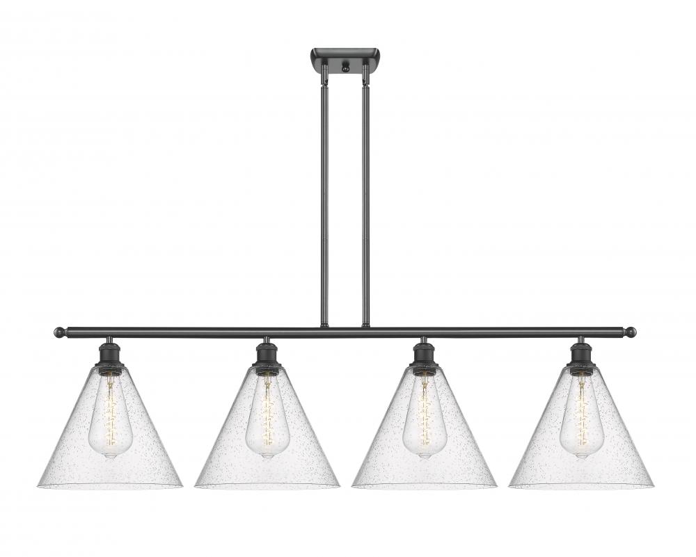 Berkshire - 4 Light - 50 inch - Matte Black - Stem hung - Island Light