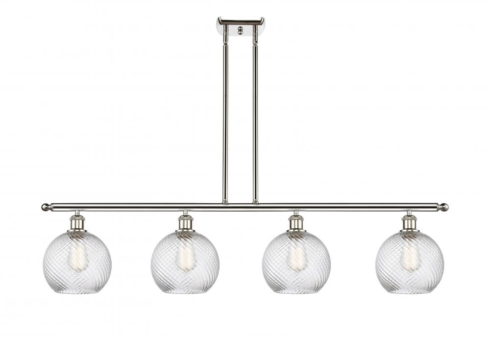 Twisted Swirl 4 Light Island Light part of the Ballston Collection