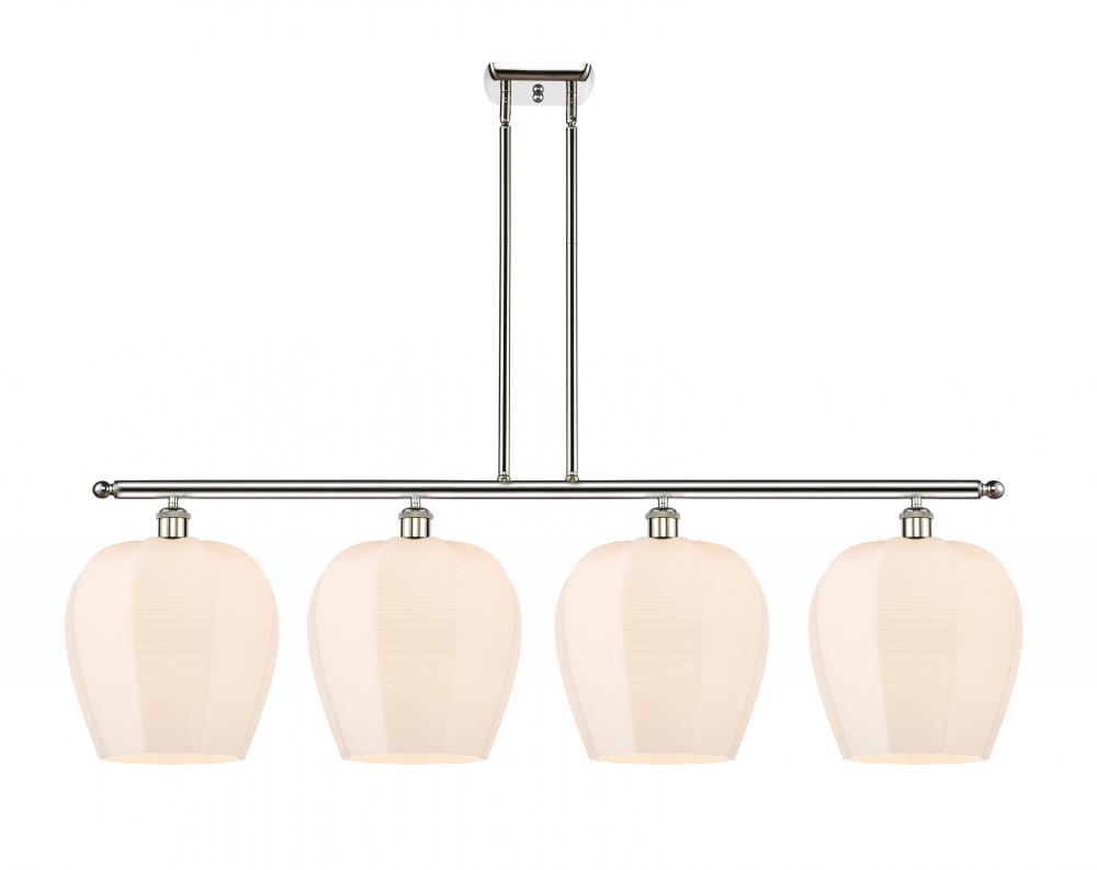 Norfolk - 4 Light - 50 inch - Polished Nickel - Stem hung - Island Light