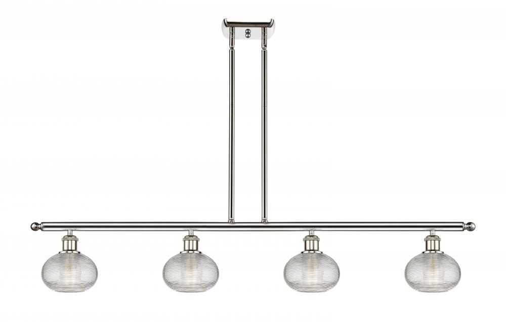 Ithaca - 4 Light - 48 inch - Polished Nickel - Stem hung - Island Light