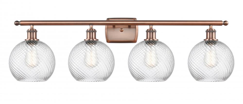 Twisted Swirl 4 Light Bath Vanity Light part of the Ballston Collection