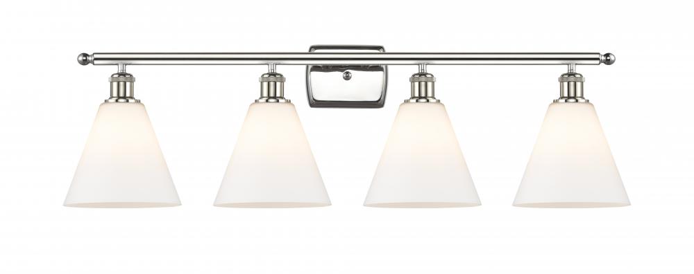 Berkshire - 4 Light - 38 inch - Polished Nickel - Bath Vanity Light