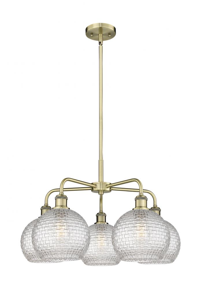 Athens - 5 Light - 26 inch - Antique Brass - Chandelier