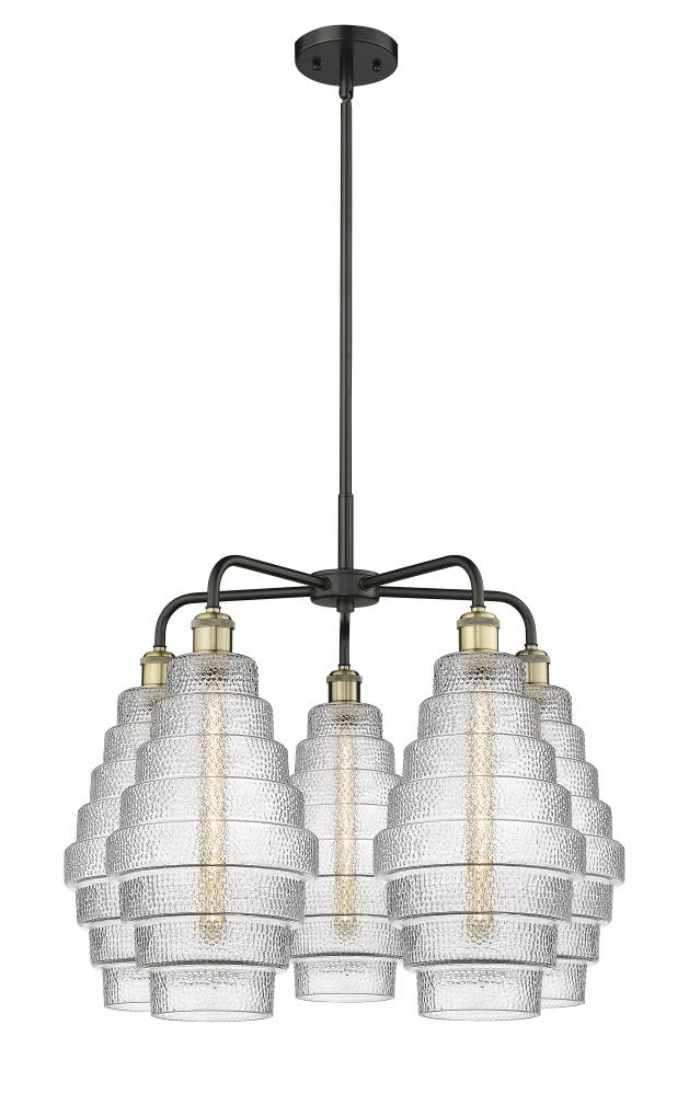 Cascade - 5 Light - 26 inch - Black Antique Brass - Chandelier