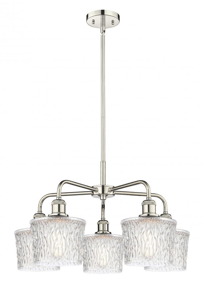 Niagara - 5 Light - 25 inch - Polished Nickel - Chandelier