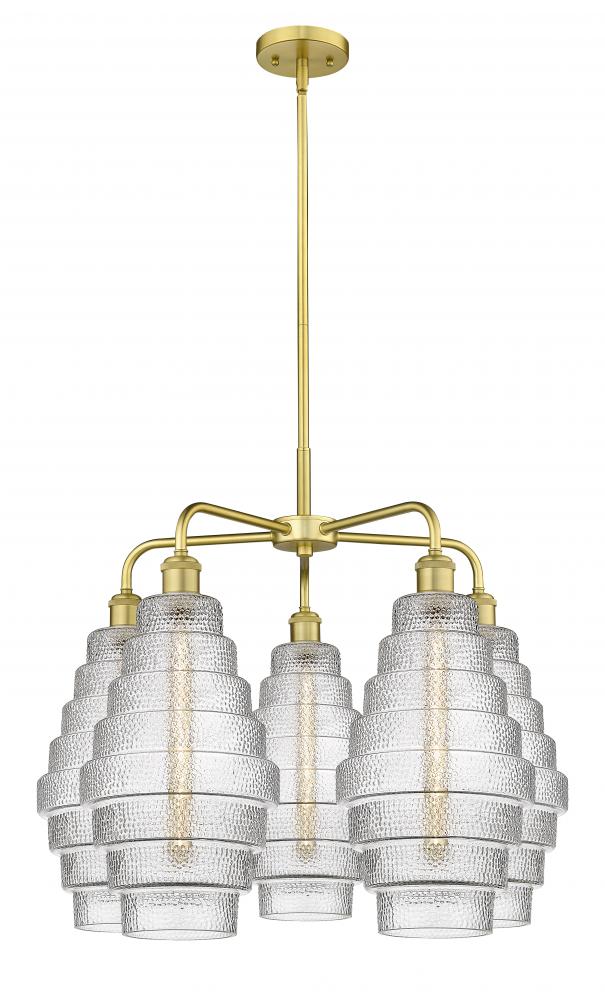 Cascade - 5 Light - 26 inch - Satin Gold - Chandelier