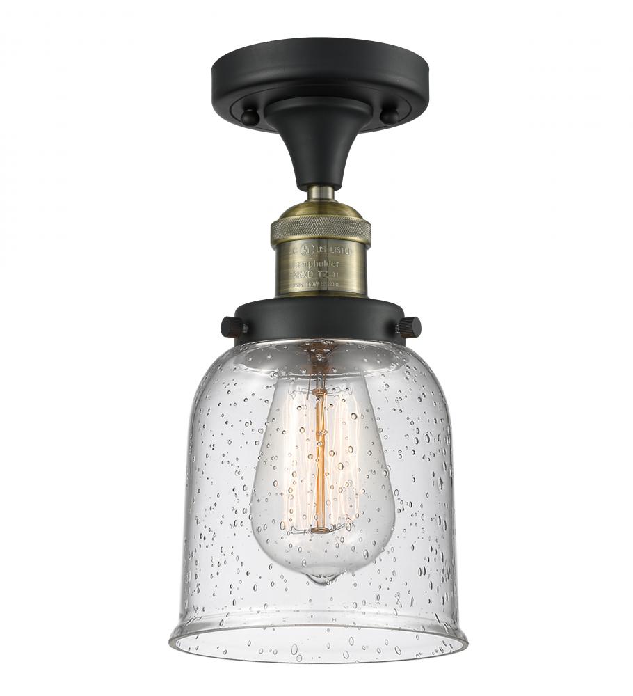 Bell - 1 Light - 5 inch - Black Antique Brass - Semi-Flush Mount