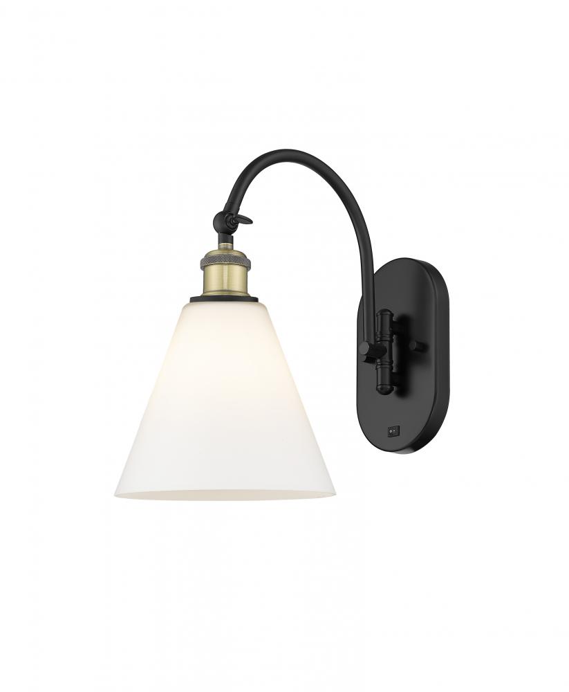 Berkshire - 1 Light - 8 inch - Black Antique Brass - Adjustable Swing Arm