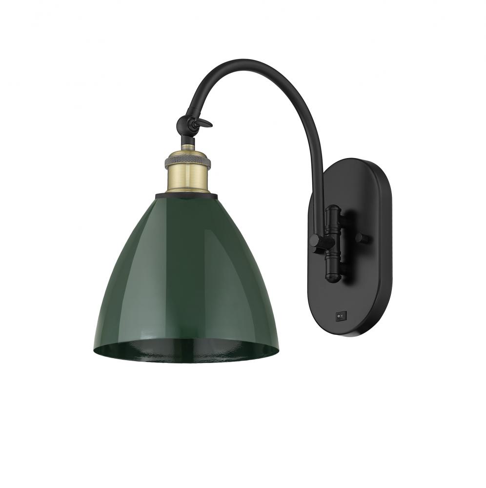 Plymouth - 1 Light - 8 inch - Black Antique Brass - Adjustable Swing Arm