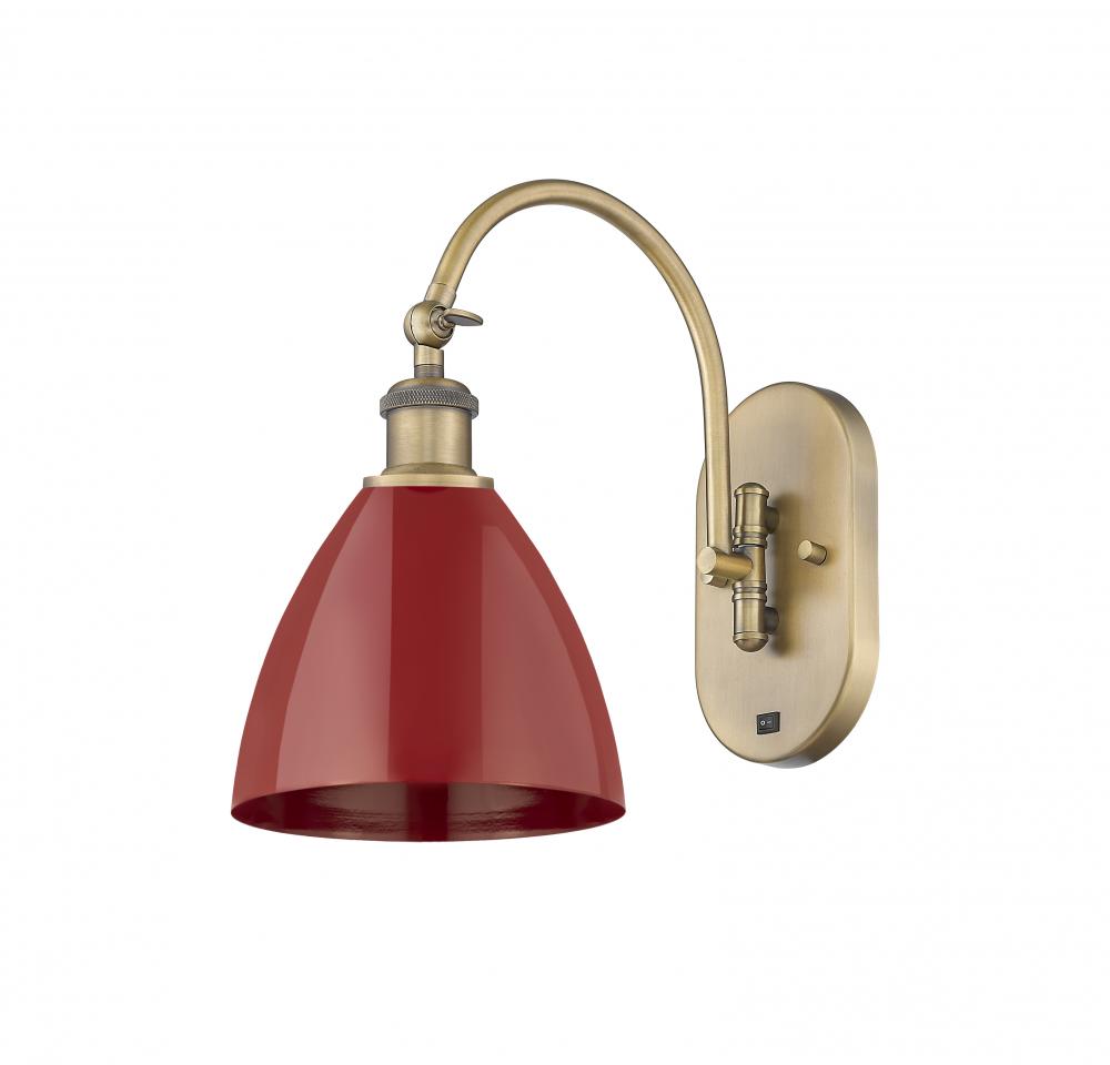 Plymouth - 1 Light - 8 inch - Brushed Brass - Adjustable Swing Arm
