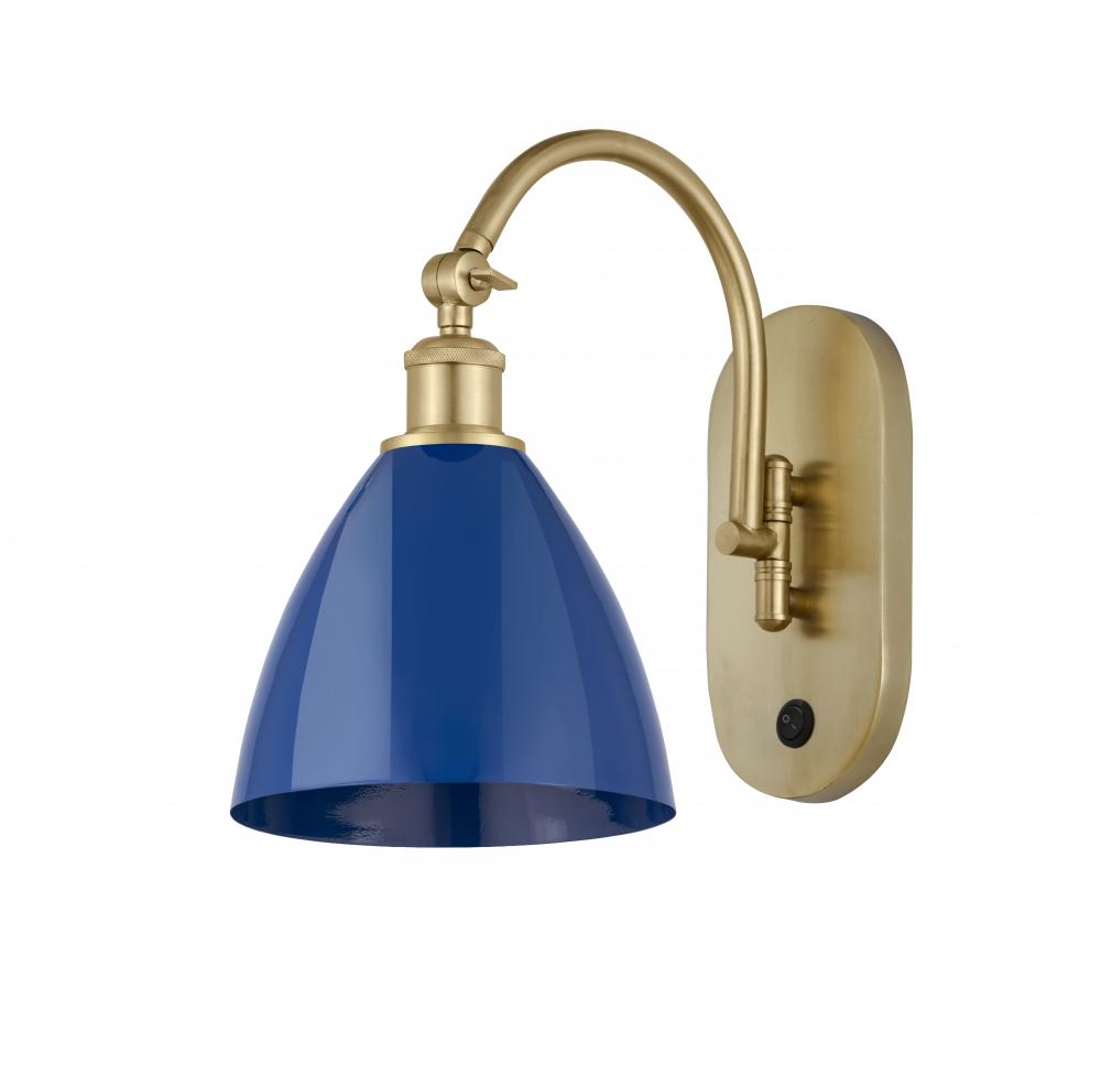 Plymouth - 1 Light - 8 inch - Satin Gold - Adjustable Swing Arm