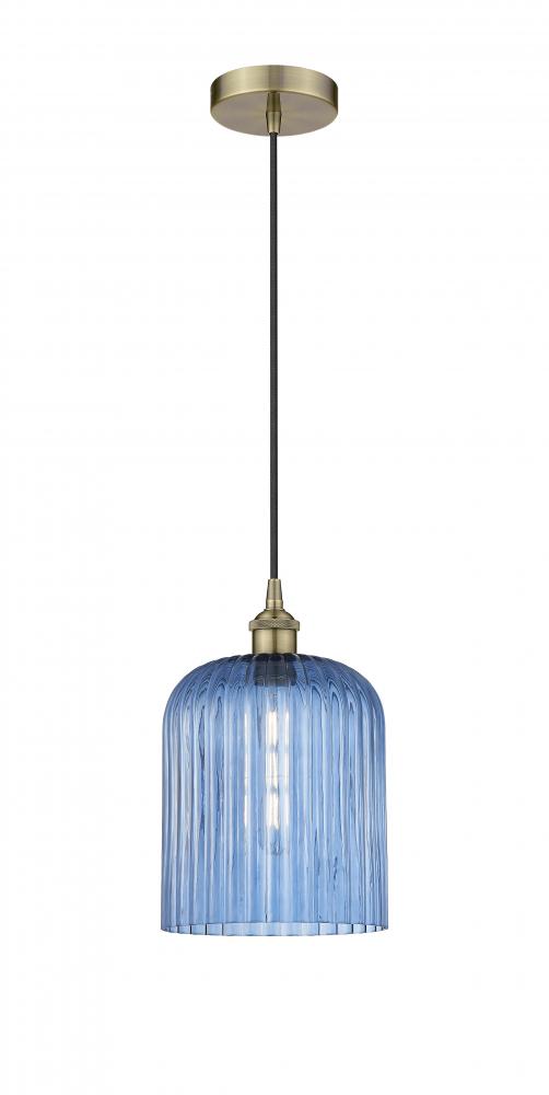 Bridal Veil - 1 Light - 5 inch - Antique Brass - Cord hung - Mini Pendant