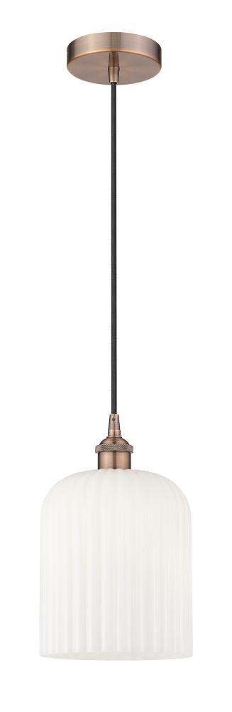 Bridal Veil - 1 Light - 5 inch - Antique Copper - Cord hung - Mini Pendant