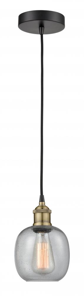 Belfast - 1 Light - 6 inch - Black Antique Brass - Cord hung - Mini Pendant