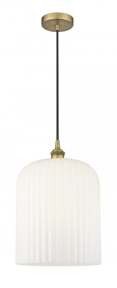 Bridal Veil - 1 Light - 5 inch - Brushed Brass - Cord hung - Mini Pendant