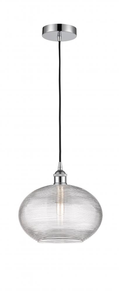 Ithaca - 1 Light - 12 inch - Polished Chrome - Cord hung - Mini Pendant