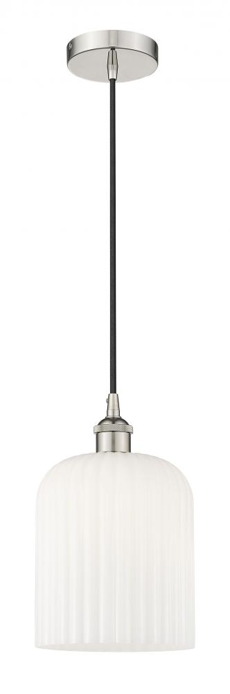 Bridal Veil - 1 Light - 5 inch - Polished Nickel - Cord hung - Mini Pendant