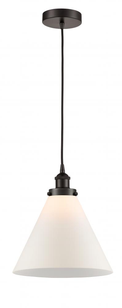 Cone - 1 Light - 12 inch - Oil Rubbed Bronze - Cord hung - Mini Pendant