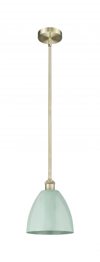 Plymouth - 1 Light - 9 inch - Antique Brass - Stem hung - Mini Pendant