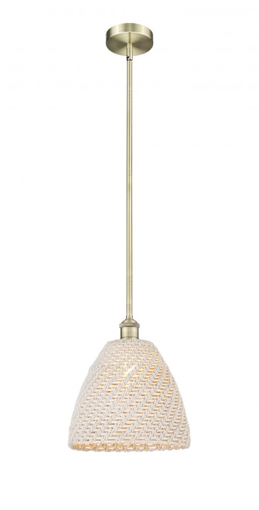 Bristol Natural - 1 Light - 6 inch - Antique Brass - Mini Pendant