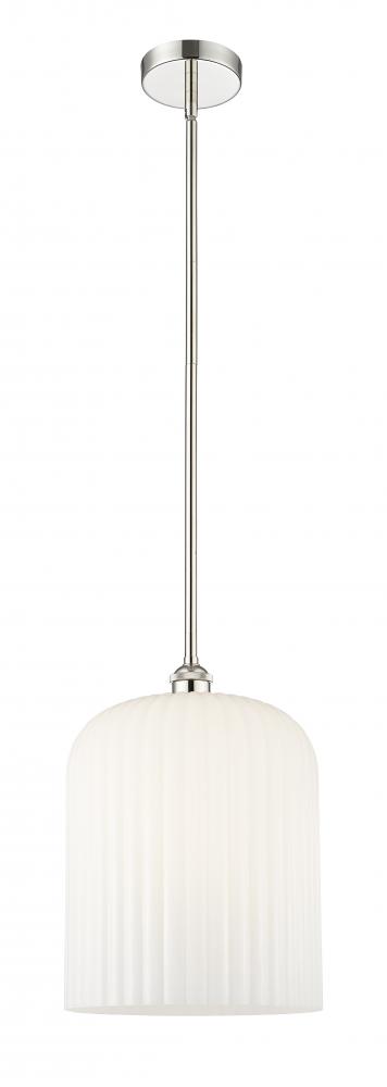 Bridal Veil - 1 Light - 5 inch - Polished Nickel - Stem hung - Mini Pendant