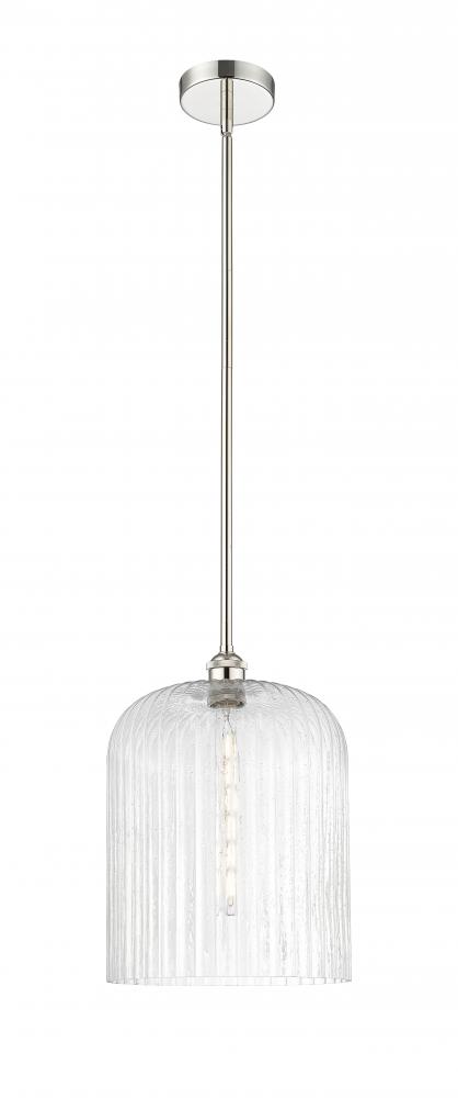 Bridal Veil - 1 Light - 5 inch - Polished Nickel - Stem hung - Mini Pendant