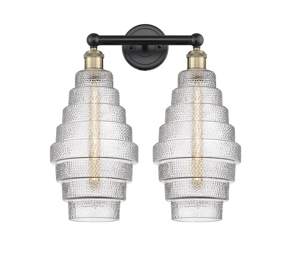 Cascade - 2 Light - 17 inch - Black Antique Brass - Bath Vanity Light