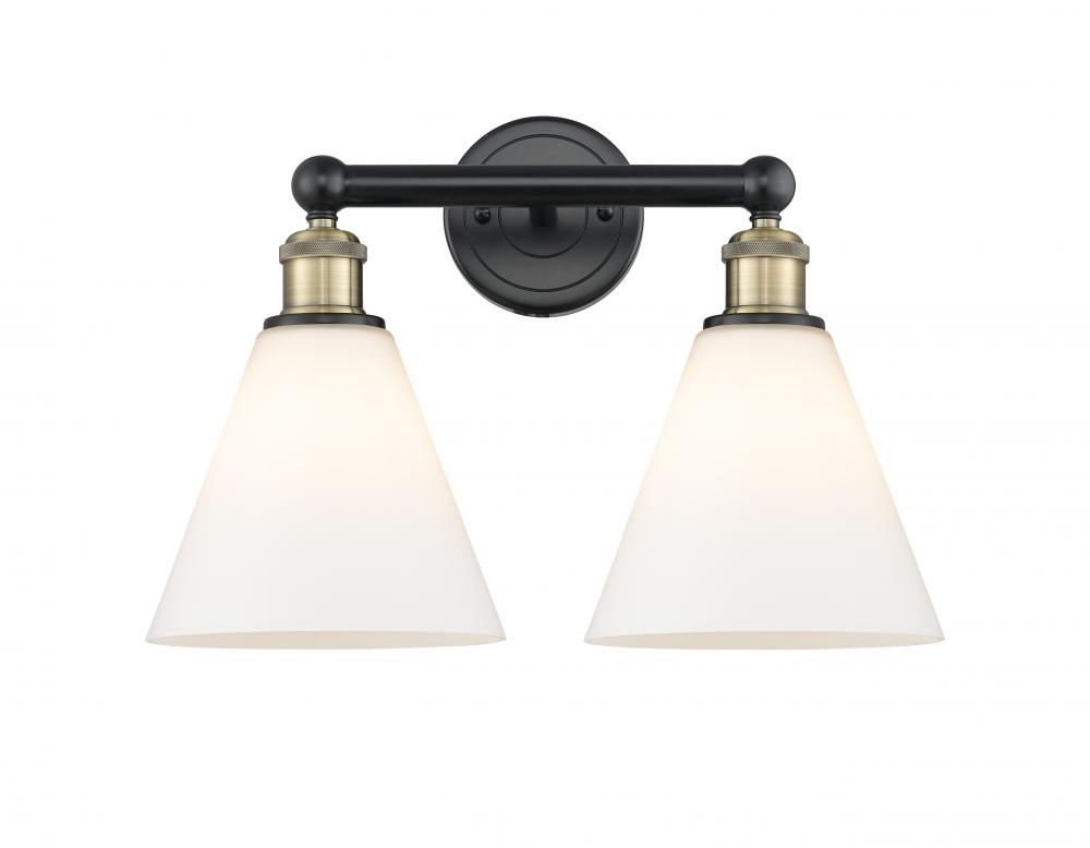 Berkshire - 2 Light - 17 inch - Black Antique Brass - Bath Vanity Light