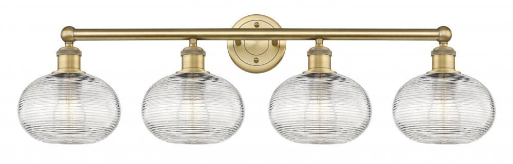 Ithaca - 4 Light - 35 inch - Brushed Brass - Bath Vanity Light