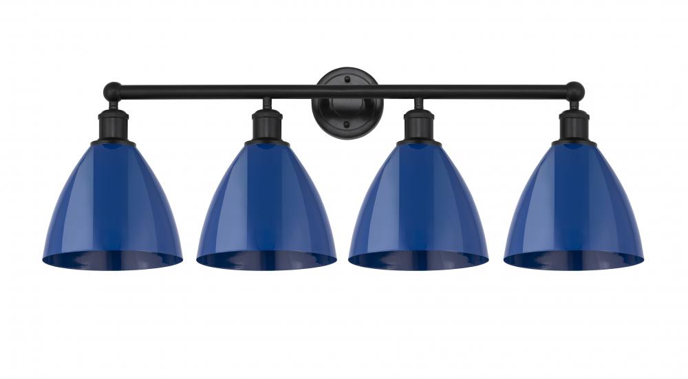 Plymouth - 4 Light - 35 inch - Matte Black - Bath Vanity Light