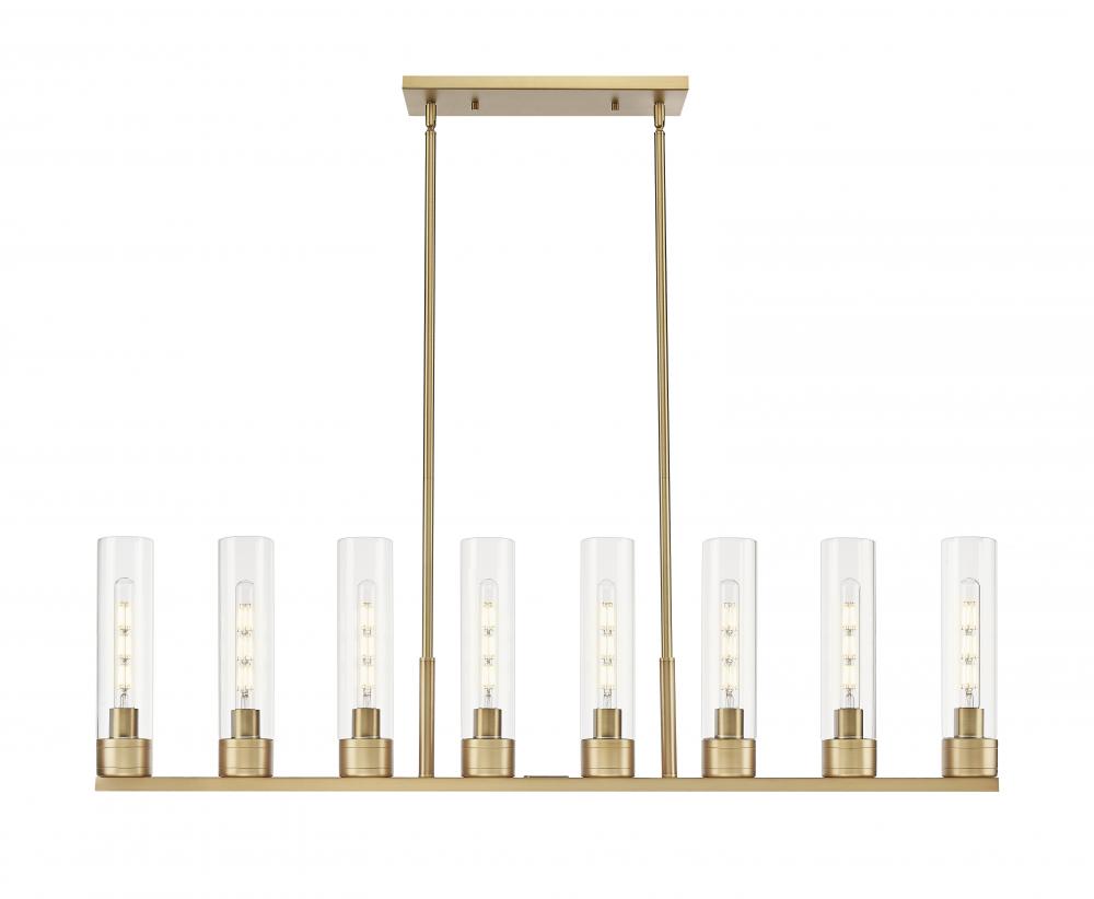 Boreas - 8 Light - 48 inch - Brushed Brass - Linear Pendant