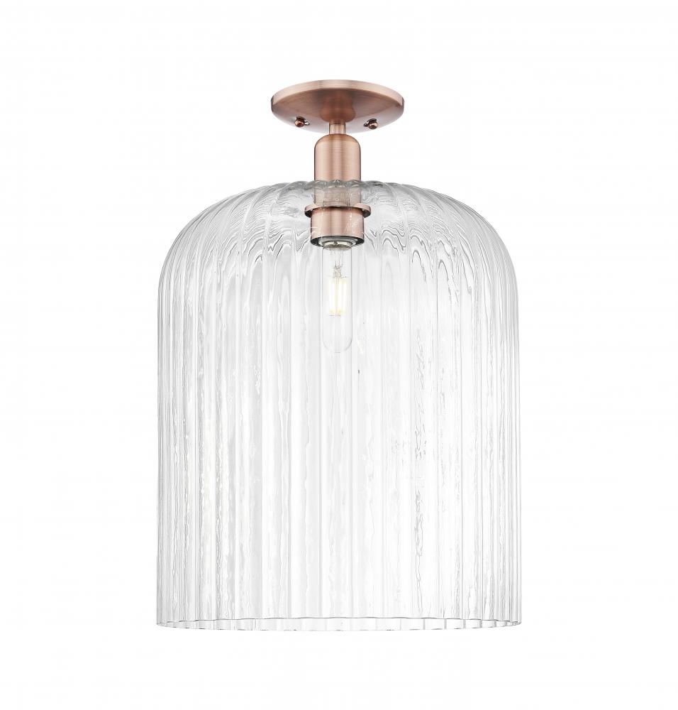 Bridal Veil - 1 Light - 12 inch - Antique Copper - Semi-Flush Mount