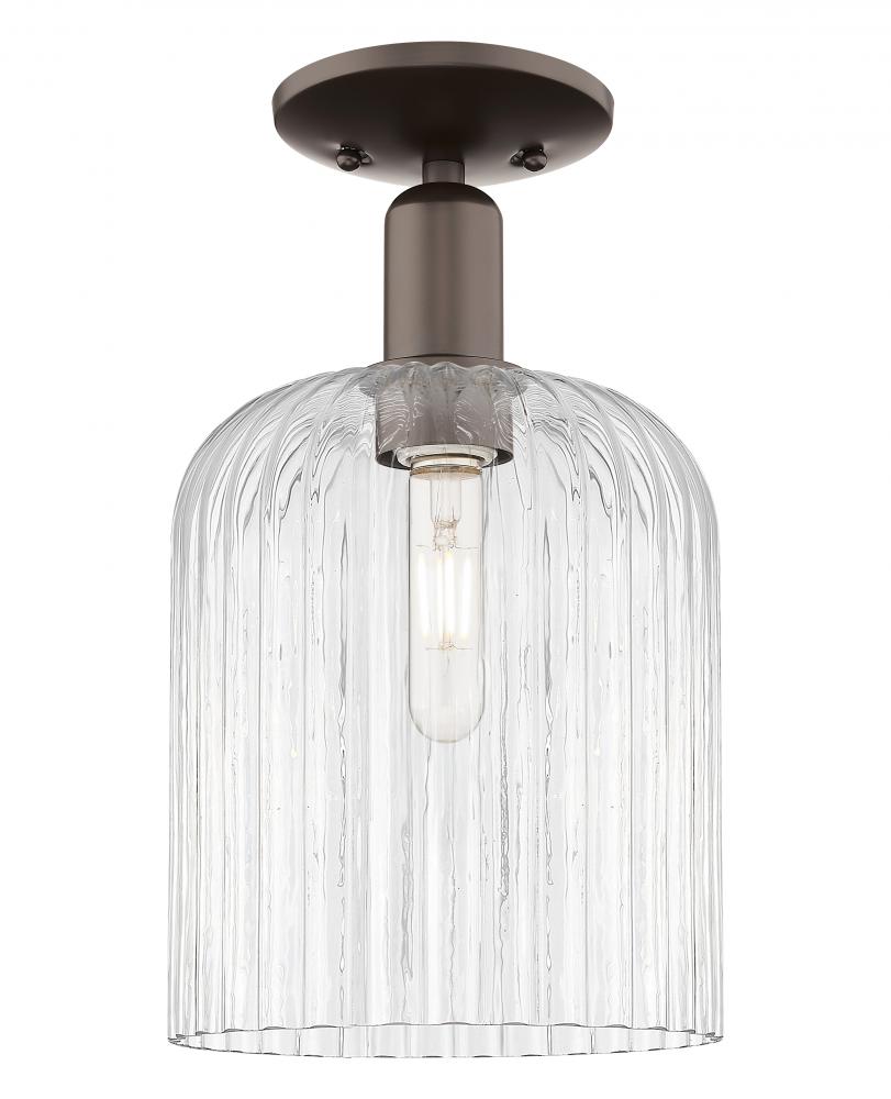 Bridal Veil - 1 Light - 8 inch - Oil Rubbed Bronze - Semi-Flush Mount