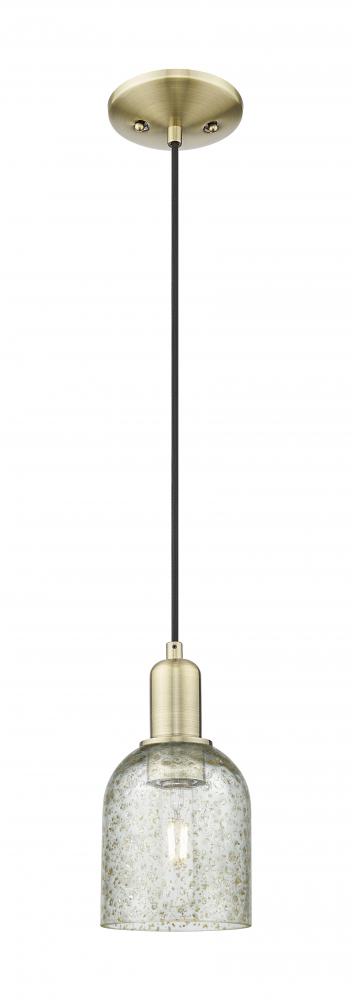 Caledonia - 1 Light - 5 inch - Antique Brass - Cord hung - Mini Pendant