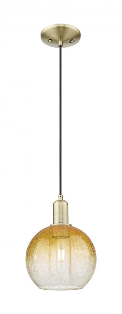 Brookhaven Globe - 1 Light - 6 inch - Antique Brass - Cord hung - Mini Pendant