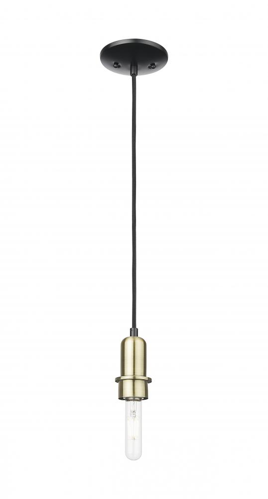 Arcadia - 1 Light - 5 inch - Black Antique Brass - Mini Pendant