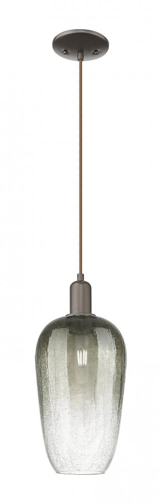 Brookhaven Flute - 1 Light - 6 inch - Oil Rubbed Bronze - Cord hung - Mini Pendant