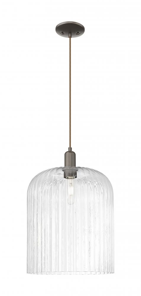 Bridal Veil - 1 Light - 12 inch - Oil Rubbed Bronze - Cord hung - Mini Pendant