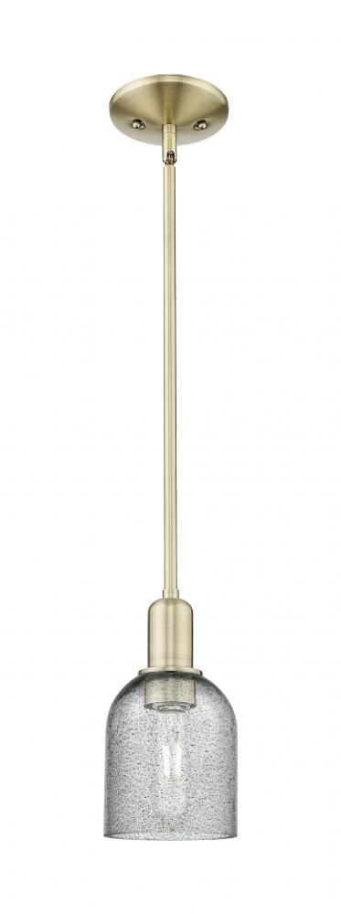 Caledonia - 1 Light - 5 inch - Antique Brass - Stem hung - Mini Pendant