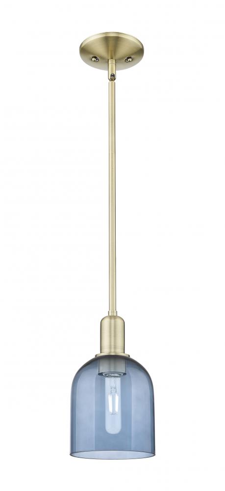 Bella - 1 Light - 6 inch - Antique Brass - Stem hung - Mini Pendant