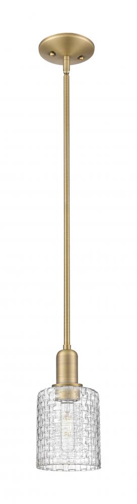 Cobbleskill - 1 Light - 5 inch - Brushed Brass - Stem hung - Mini Pendant