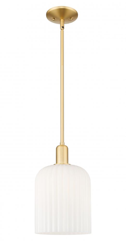 Bridal Veil - 1 Light - 8 inch - Satin Gold - Mini Pendant