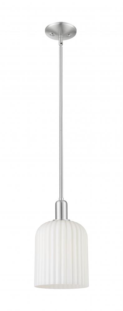 Bridal Veil - 1 Light - 8 inch - Brushed Satin Nickel - Mini Pendant