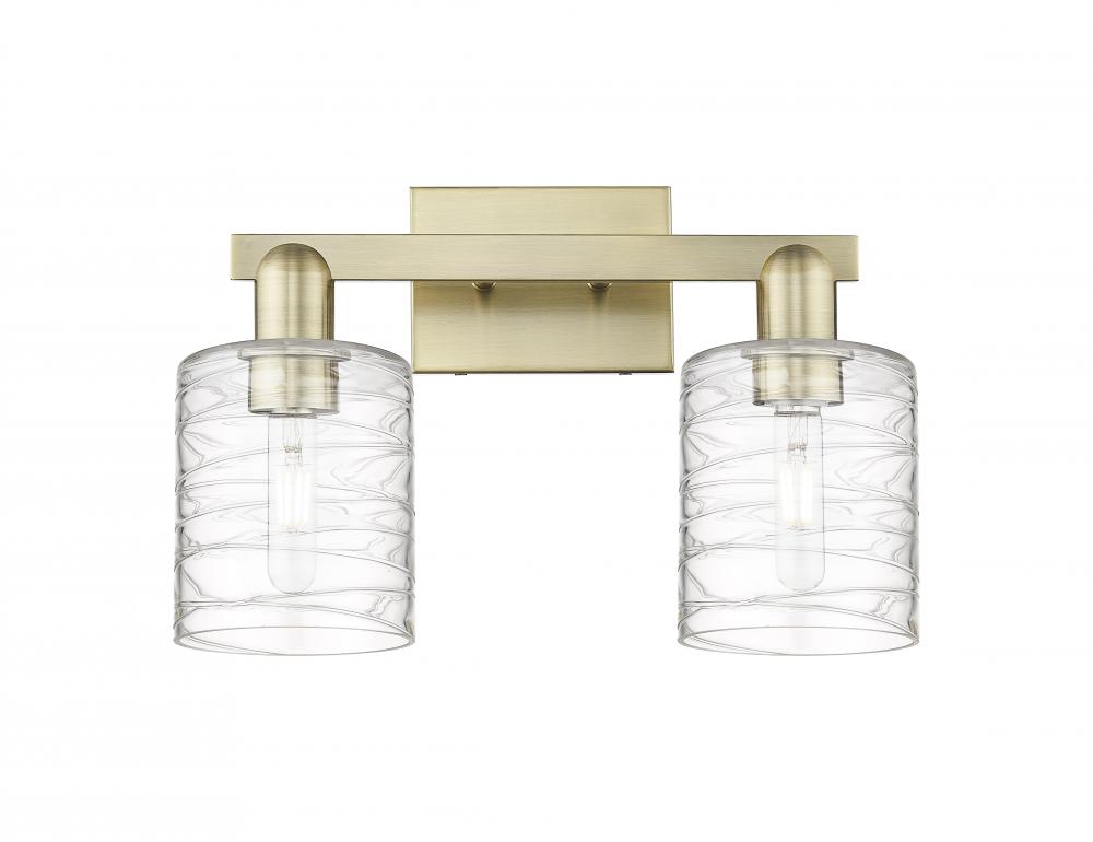 Cobbleskill - 2 Light - 16 inch - Antique Brass - Bath Vanity Light