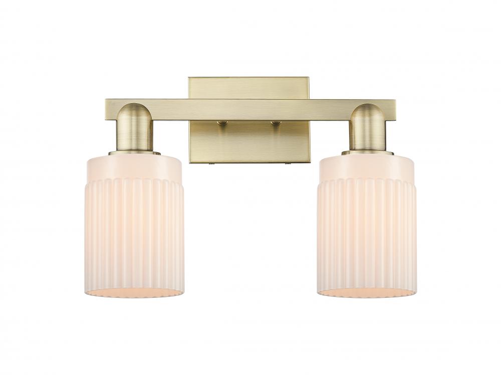 Hadley - 2 Light - 16 inch - Antique Brass - Bath Vanity Light