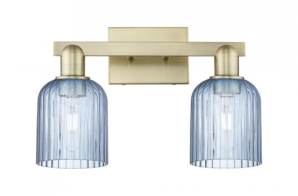 Bridal Veil - 2 Light - 16 inch - Antique Brass - Bath Vanity Light