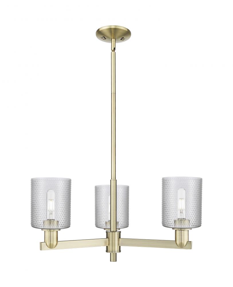 Cobbleskill - 3 Light - 27 inch - Antique Brass - Stem hung - Pendant