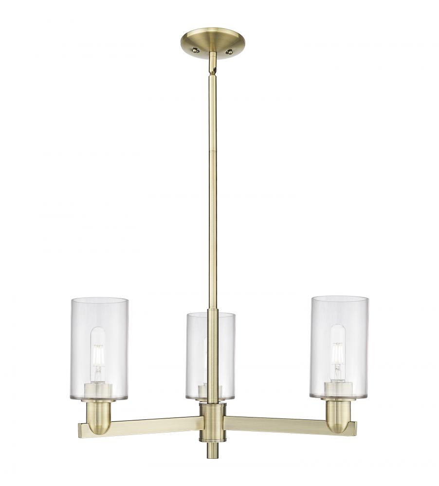 Clymer - 3 Light - 26 inch - Antique Brass - Stem hung - Pendant