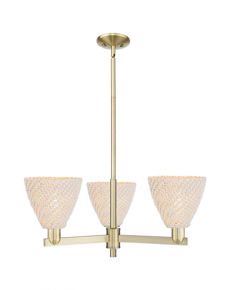 Bristol Natural - 3 Light - 18 inch - Antique Brass - Pendant